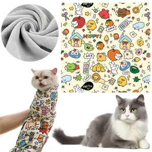 Self‑Adherent Cat Calming Wrap – Anti‑Bite Burrito Swaddle for Nail‑Trimming & Grooming