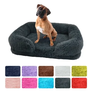 Extra‑Large Plush Dog Bed – Winter Thickened Pad, Soft Sofa‑Style Sleeping Bed for Small to Large Dogs