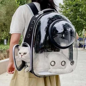Transparent  Pet Carrier Backpack – Breathable Space Capsule Bag for Cats & Small Dogs