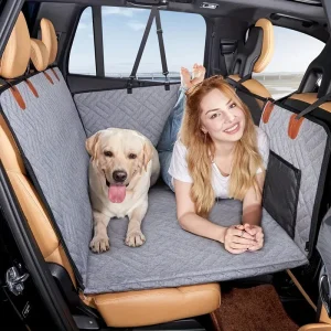 Waterproof Hammock Dog Car Seat Cover – Heavy‑Duty, Non‑Slip & Scratch‑Resistant Back Seat Protector