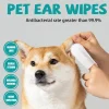 Self‑Adherent Pet Cleaning Finger Wipes – Tear Stain, Ear Mite & Eye Dirt Remover for Cats & Dogs