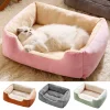 Soft Plush Round Pet Bed – Comfortable Cushion for Dogs & Cats