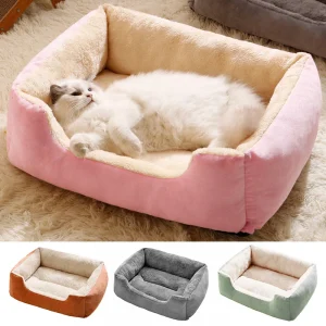 Soft Plush Round Pet Bed – Comfortable Cushion for Dogs & Cats